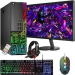 Dell OptiPlex Desktop RGB Computer PC, Intel Core i7 Core Processor, 16G RAM, 512G SSD, 24 Inch HDMI Monitor, RGB Keyboard & Mouse & Headset, WiFi, Windows 11 Pro (Renewed)