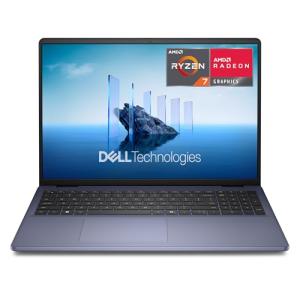 Dell 16 Laptop DC16256-16.0-inch 16:10 FHD+ Anti-Glare Non-Touch 300nits Display, AMD Ryzen 7 250, AMD Radeon Graphics, 16GB Memory, 1TB SSD, Backlit English Keyboard with Fingerprint Reader