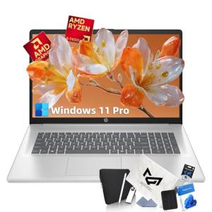 HP Flagship 17 Touchscreen Laptop Computer - 17.3" Anti-Glare HD+ Display, Windows 11 Pro, Copilot, AMD Ryzen 5 7430U (up to 4.3GHz), Wi-Fi 6, Fast Charge, Numeric Keypad | 16GB RAM + 1TB SSD