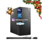 Dell Tower Desktop Computer - w/Accessories, Intel 10-Core Ultra 5 225 (Up to 4.9GHz), Intel UHD Graphics, Win 11 Pro, Wired Keyboard & Mouse, Wi-Fi 6, Bluetooth 5.4 (32GB DDR5 | 1TB SSD)