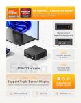 BOSGAME P6 Ryzen 9 6900HX Mini PC, 32GB LPDDR5X Tiny Desktop Computer, 1TB PCIe 4.0 NVMe SSD, Dual LAN, AX210 Wi-Fi 6E, BT 5.3, Triple Display 4K for Gaming, Office and Home