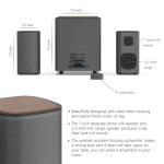 KEiiD 2.1 Bluetooth Computer Speakers with Wireless Subwoofer and Wireless Touchpad for Desktop Laptop Pc Stereo Gaming Speakers, 4 EQ Modes, Aesthetic Style with Great Sound Quality