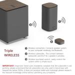 KEiiD 2.1 Bluetooth Computer Speakers with Wireless Subwoofer and Wireless Touchpad for Desktop Laptop Pc Stereo Gaming Speakers, 4 EQ Modes, Aesthetic Style with Great Sound Quality