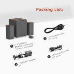 KEiiD 2.1 Bluetooth Computer Speakers with Wireless Subwoofer and Wireless Touchpad for Desktop Laptop Pc Stereo Gaming Speakers, 4 EQ Modes, Aesthetic Style with Great Sound Quality