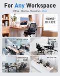 Ergonomic Mesh Office Chair for Home Office, Flip-Up Arms, Breathable Mesh Back & Thick Seat Cushion, Swivel Rolling Computer Desk Chair – BIFMA Certified, Supports 300 lbs (White Frame/Beige Seat)