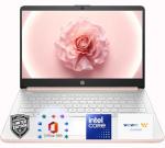 HP Laptop in Pale Rose Gold • 8GB RAM • 1.1TB Storage (128GB SSD + 1TB Cloud) • Intel 4-Core Performance • Windows 11 • Office 365 • Portable Notebook for School & Everyday Use
