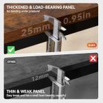 Ingdgnoso Computer Desk with Drawer, 47 Inch Home Office Work Desks, Modern Writing Study PC Desk Gaming Table for Small Place Bedroom, Thickened Tabletop and Stable Metal Frame Leg（Rustic Brown）