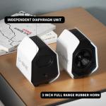 IBALL·BOX Computer Speakers for Desktop PC, Gaming PC Speakers for Desktop – USB-C, Bluetooth 5.3, 3.5mm AUX, AC Powered External Audio with Rich Stereo bass, Laptop/Mac, RGB Lights, White, 30W