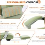 Sweetcrispy Office Computer Desk Chair, Ergonomic High-Back Mesh Rolling Work Swivel Chairs with Wheels, Comfortable Lumbar Support, Comfy Arms for Home, Bedroom, Study, Student, Green