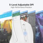 TECKNET Wireless Ergonomic Mouse with 6 Buttons