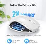 TECKNET Wireless Ergonomic Mouse with 6 Buttons