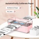 JADENS Bluetooth Thermal Label Printer 4x6, Pink Wireless Shipping Label Printer for Small Business & Packages, Compatible with iOS, Android, Mac, Windows, Amazon, Etsy, Ebay, Shopify