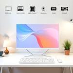 23.8" FHD All-in-One Desktop Computer for Home Office,AMD Ryzen 7 5800H, 16GB DDR4, 256GB Storage, WiFi 5, HD Webcam, Bluetooth, Built-in-Speaker,Win 11 Pro, AIO Computers with Wired Keyboard & Mouse