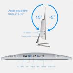 23.8" FHD All-in-One Desktop Computer for Home Office,AMD Ryzen 7 5800H, 16GB DDR4, 256GB Storage, WiFi 5, HD Webcam, Bluetooth, Built-in-Speaker,Win 11 Pro, AIO Computers with Wired Keyboard & Mouse