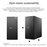 Dell Slim Tower Desktop Computer ECT1250 - Intel 10-Core Ultra 5-225, 32GB DDR5 RAM, 1TB SSD, Supports Multiple Monitors, Intel UHD Graphics, Win 11 Pro, Wifi6, Wired Keyboard and Mouse