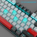 MageGee Mechanical Gaming Keyboard, New Upgraded 104 Keys Blue Backlit Keyboards with Blue Switches, USB Wired Mechanical Computer Keyboard for Laptop, Desktop, PC Gamers(Black & Gray)