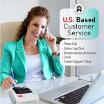 Arkscan 2054A Shipping Label Printer for Windows Mac Chromebook Android, Supports Amazon Ebay Paypal Etsy Shopify ShipStation Stamps UPS USPS FedEx DHL, Roll & Fanfold 4x6 Direct Thermal Label