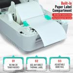 Arkscan 2054A Shipping Label Printer for Windows Mac Chromebook Android, Supports Amazon Ebay Paypal Etsy Shopify ShipStation Stamps UPS USPS FedEx DHL, Roll & Fanfold 4x6 Direct Thermal Label