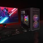 STGAubron Gaming PC Computer Desktop, Intel Core i7 8th Gen up to 4.1GHz, Radeon RX 590 8G, 16G DDR4, 512G SSD, WiFi 6 & BT 5.2, RGB Fan x2, Windows 11 Home
