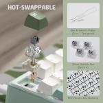 RK ROYAL KLUDGE R75 Mechanical Keyboard Wired with Volume Knob, 75% Keyboard Gasket Mounted, Hot Swappable, Creamy Sound, MDA Profile, PBT Keycaps