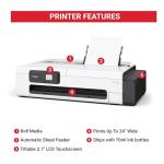 Canon imagePROGRAF TC-21 24" - Large Format Printer, Poster & Plotter Printer, Automatic Roll & Cut Sheet Paper Feeder, Includes 280 ml of Ink, White
