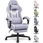 N-GEN GAMING Video Gaming Chair Office Computer Desk Use Ergonomic Reclining Backrest Adjustable Armrests Lumbar Support Footrest High Density Foam Breathable Fabric Heavy Duty Base (Purple)