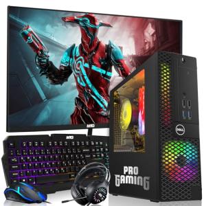 Dell OptiPlex Desktop PC – Intel Core i7, 16GB ARGB RAM, 1TB SSD, 27 Inch Monitor, GT 1030 Graphics, RGB Keyboard with AI Copilot Key, Mouse & RGB Headphones, Windows 11 Home (Renewed)