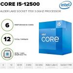 HP Desktop Computers Tower PC for Home Business Student, Intel 6-Core i5-12500, 8GB DDR4 RAM, 512GB PCIe SSD, WiFi, Bluetooth, RJ-45, Keyboard and Mouse, Windows 11 Home