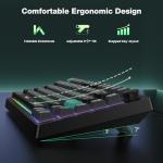 TECKNET Gaming Keyboard, 75% Wired Keyboard, RGB Backlit, 82-Keys with Volume Knob Control, 26 Keys Anti-ghosting, Whisper Quiet Gaming Switch Travel Friendly for Windows Laptop PC Mac-Grey