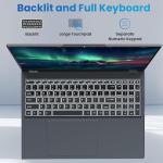 2025 17.6 Inch Laptop Computer with Office 365, 16GB RAM 640GB Storage, N5095 CPU, Windows 11, WiFi 6, Bluetooth 5.2, Backlit keyboard, Portable Thin Business Student Laptops for Work, School, Travel