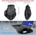 E-YOOSO Large Wireless Mouse for Big Hands, X-31 Cordless Ergo Computer Mouse, 6 Buttons, 5-Level 4800 DPI, 18 Months Battery Life, for Laptop, PC, Chromebook (Black)