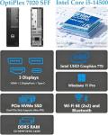 Dell Optiplex 7020 Desktop Computer Sff, 7000 Small Dekstops Pc, 32gb Ddr5 Ram, 1tb Pcie Ssd, 14th Gen Intel 14-Core i5-14500 (Beat i7-13700), Wifi6e, Bt, 2 Displayport, Hdmi, Type-c, Windows 11 Pro