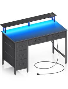 39-Inch Seventable Computer Desk with Power Outlets