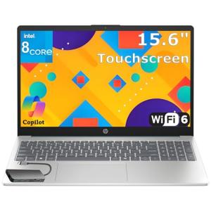 HP Touchscreen Laptop Computer for Home, 15.6" FHD Display, 16GB DDR4 RAM, 1TB PCIe SSD, Intel Processor Octa-Core, WiFi 6, Bluetooth 5.4, HDMI, Type-C, Moonlight Blue, Windows 11 Home, Type-C Hub