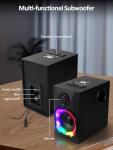 OROW Computer Speakers,40W PC Speakers with Subwoofer,Gaming Speakers with Bass,AC Powered,Support Bluetooth&SD&USB Play, 2.1 Multimedia Speakers System with RGB Light,Great for TV/Projector/PC/Laptop