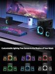 OROW Computer Speakers,40W PC Speakers with Subwoofer,Gaming Speakers with Bass,AC Powered,Support Bluetooth&SD&USB Play, 2.1 Multimedia Speakers System with RGB Light,Great for TV/Projector/PC/Laptop