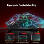 acer Wired Gaming Mouse, 12,800 DPI RGB Ergonomic Computer Mouse with Optical Sensor, 8 Programmable Buttons, 12 Backlit Modes, Software for DIY Keybinds, Rapid Fire, USB Gaming Mice for Laptop, PC