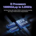 Auusda 16" Traditional Laptop Computer, i3 Processor 16GB RAM 1TB SSD Silver Laptops Notebook with Backlit Keyboard, Fingerprint, WiFi 6 Bluetooth 5.3 Laptops for Students & Office USB-C Port