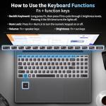 Auusda 16" Traditional Laptop Computer, i3 Processor 16GB RAM 1TB SSD Silver Laptops Notebook with Backlit Keyboard, Fingerprint, WiFi 6 Bluetooth 5.3 Laptops for Students & Office USB-C Port