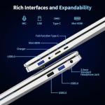 Auusda 16" Traditional Laptop Computer, i3 Processor 16GB RAM 1TB SSD Silver Laptops Notebook with Backlit Keyboard, Fingerprint, WiFi 6 Bluetooth 5.3 Laptops for Students & Office USB-C Port