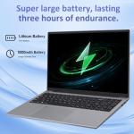 Auusda 16" Traditional Laptop Computer, i3 Processor 16GB RAM 1TB SSD Silver Laptops Notebook with Backlit Keyboard, Fingerprint, WiFi 6 Bluetooth 5.3 Laptops for Students & Office USB-C Port