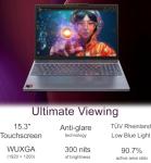 Lenovo IdeaPad Slim 3 X Touchscreen Laptop (15.3" FHD+, Snapdragon X (> i7-1355U), 16GB 8448MT/s, 512GB SSD) AI Copilot+ PC for Business, Fingerprint, Backlit, Wi-Fi 7, 22-Hr Battery Life, Win 11 Home