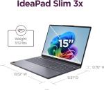 Lenovo IdeaPad Slim 3 X Touchscreen Laptop (15.3" FHD+, Snapdragon X (> i7-1355U), 16GB 8448MT/s, 512GB SSD) AI Copilot+ PC for Business, Fingerprint, Backlit, Wi-Fi 7, 22-Hr Battery Life, Win 11 Home