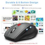 E-YOOSO Wireless Mouse for Laptop, Portable Optical Computer Mouse, 6 Buttons, Cordless 2.4GHz with USB Receiver, 5-Level 4800 DPI, 18 Months Battery Life for PC Chromebook Windows Mac