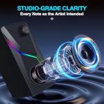 AYJBKL Computer Speakers, PC Speakers for Desktop with 6 Lighting Modes, PC Gaming Accessories, Stereo Sound Desktop Computer Speakers with 2 Bass-Boost Ports, USB Powered 3.5mm AUX Cable