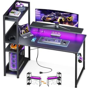 ODK 40-Inch Reversible Gaming Desk with USB & LED