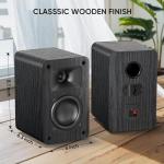 Saiyin Passive Bookshelf Speakers,4Ω, Needs Amplifier to Operate for Desktop Stereo or Home Theater Surround Sound,Wall Mountable,Include 20 Gauge Speaker Wire Cable(OFC)