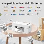 JADENS Bluetooth Thermal Label Printer, 4x6 Wireless Label Printer for Shipping Packages, Support Android, iOS, Mac OS, and Windows, Widely Used for Amazon, Ebay, Shopify, Etsy, USPS