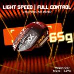 MAMBASNAKE×Attack Shark V6 65g Lightweight RGB Gaming Mouse with Magnetic Charging Dock, BT/2.4G Wireless/Wired 1K Polling Rate, 25K DPI, Gaming Mice for PC/Mac/Laptop(Black&Stickers)