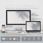 EPOMAKER Galaxy100 QMK/VIA Wireless Gaming Keyboard, Aluminum Shell, Bluetooth/2.4Ghz/USB-C, Pre-Lubed Hot-Swappable Linear Switches, NKRO, RGB Backlit (Creamy White, Marble White Switch)